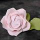 Medium Cabbage Rose & Leaves