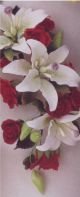 Rose n Casablanca Lily Crescent spray